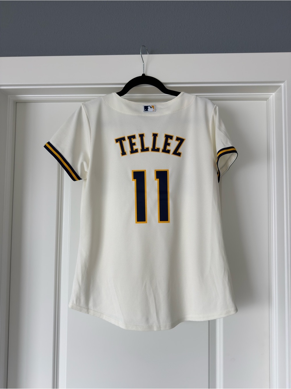 Women's Brewers Baseball Tellez Jersey Size L